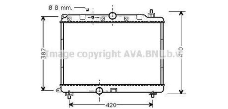 Радиатор системы охлаждения ROVER 400 (95>00), 45 2.0 (00>05) AVA COOLING AU2121