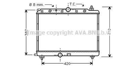 Радиатор QUALITY COOLING 19010PFTE00 HONDA CIVIC VI 2.0TD 98- AVA COOLING AU2153