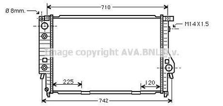 Радиатор системы охлаждения AVA COOLING BW2145