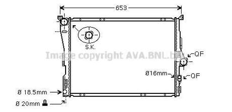 Радиатор охлаждения AVA COOLING BW2343