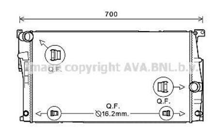 Радиатор системы охлаждения AVA COOLING BW2447