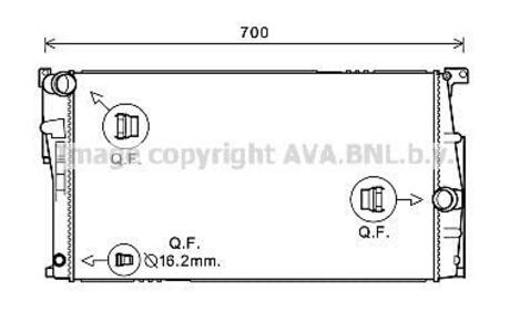 Радиатор системы охлаждения AVA COOLING BW2448