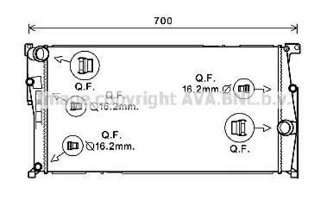 Радиатор системы охлаждения AVA COOLING BW2456