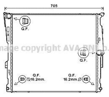 Радиатор системы охлаждения AVA COOLING BW2548