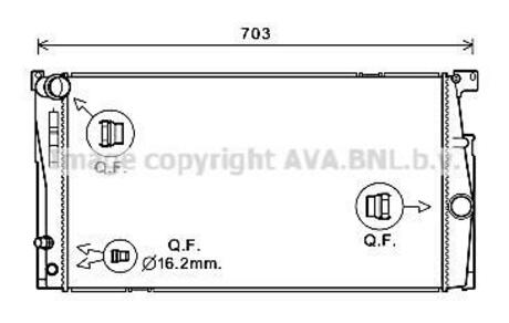 Радиатор системы охлаждения AVA COOLING BW2549