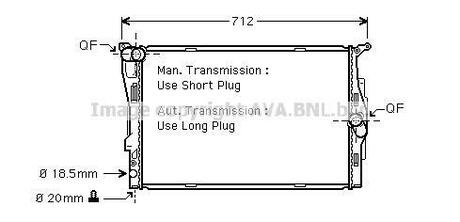 Радиатор системы охлаждения AVA COOLING BWA2292