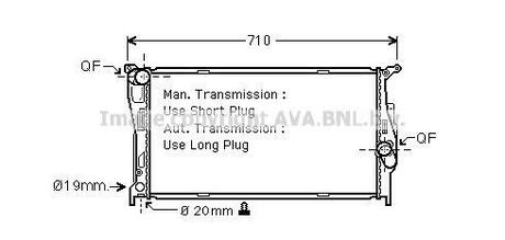 Радиатор системы охлаждения AVA COOLING BWA2293