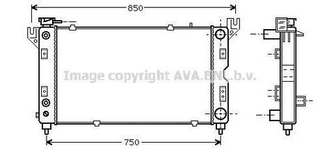 Радиатор системы охлаждения CHRYSLER: VOYAGER II (GS) 2.0 i2.4 i3.0 95 - 01 AVA COOLING CR2028