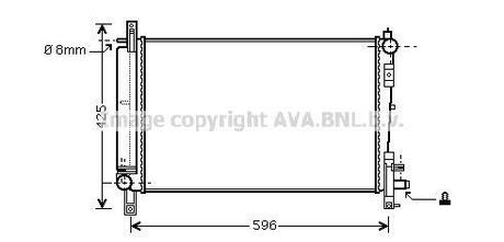 Радиатор системы охлаждения CHRYSLER: VOYAGER IV (RGRS) 2.5CRD mtrs. EDKENJ 00-08 (МКПП) AVA COOLING CRA2080