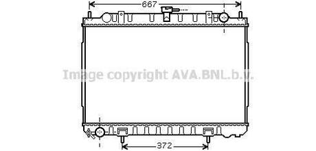 Радиатор системы охлаждения NISSAN: X-TRAIL (T30) 2.2 DCi2.2 Di 4x42.2 dCi2.2 dCi 4x4 01 - AVA COOLING DN2240