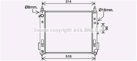 Радиатор системы охлаждения AVA COOLING DN2440