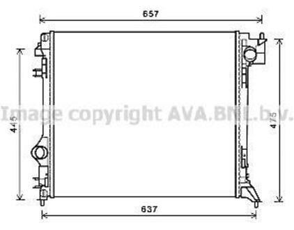 Радиатор системы охлаждения AVA COOLING DNA2416