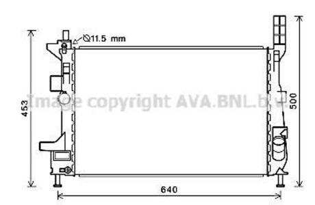 Радиатор системы охлаждения AVA COOLING FD2602