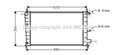 Радиатор системы охлаждения AVA COOLING FDA2217