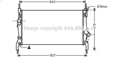 Радиатор системы охлаждения AVA COOLING FDA2405