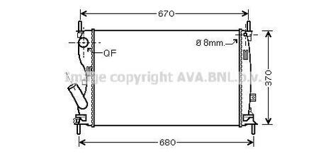 Радиатор системы охлаждения AVA COOLING FDA2408