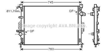 Радиатор системы охлаждения AVA COOLING FDA2423