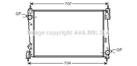 Радиатор системы охлаждения AVA COOLING FTA2454