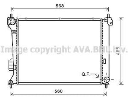 Радиатор системы охлаждения HYUNDAI: I20 (PB, PBT) 1.4 CRDI1.6 CRDI 08- AVA COOLING HY2309