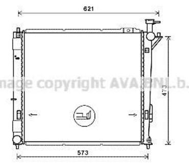 Радиатор QUALITY COOLING 253102B850 HYUNDAI GRAND SANTA F_ 2.2 CRDi 13- AVA COOLING HY2346