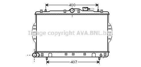 Радиатор системы охлаждения HYUNDAI: ACCENT I (X-3) 1.3i 12V1.5i 12V1.5i 16V mtrs. G4EHG4EKG4ER 94-00 (МКПП) AVA COOLING HYA2047
