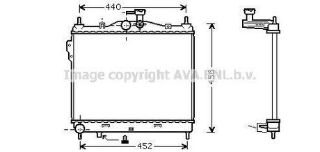 Радиатор системы охлаждения HYUNDAI: GETZ (TB) 1.11.31.41.6 02- AVA COOLING HYA2101