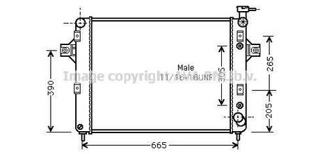 Радиатор системы охлаждения JEEP: GRAND CHEROKEE II (WJ, WG) 4.7 V8 98 - AVA COOLING JE2044