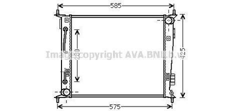 Радиатор системы охлаждения KIA: SOUL (AM) 1.6 CVVT 09- AVA COOLING KA2185