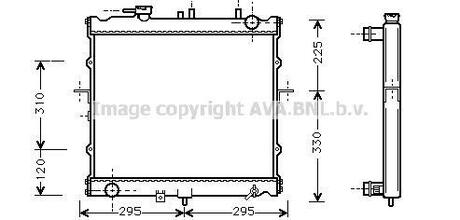 Радиатор системы охлаждения AVA COOLING KAA2022