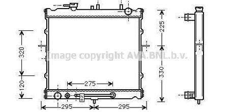 Радиатор системы охлаждения AVA COOLING KAA2023
