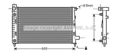 Радиатор системы охлаждения AVA COOLING MSA2282