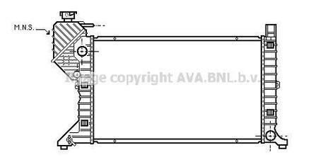 Радиатор системы охлаждения MERCEDES-BENZ: SPRINTER 2-t3-t4-t5-t (901902903904905) 208CDi-616CDi 00-06 (МКПП) AVA COOLING MSA2300