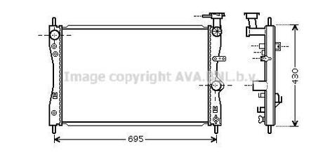 Радиатор системы охлаждения AVA COOLING MTA2172