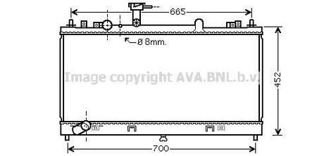 Радиатор системы охлаждения MAZDA: 6 (GGGY) 1.8i 16V2.0i 16V2.3i 16V 0305-0807 (МКПП) AVA COOLING MZ2224