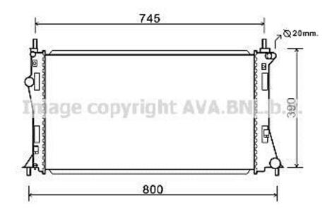 Радиатор системы охлаждения MAZDA: 5 (CW) 1.8 MZR2.0 10- AVA COOLING MZ2249