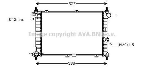 Радиатор системы охлаждения OPEL: ASTRA F (56_, 57_) 1.7 TD 91 - 98, ASTRA F Van (55_) 1.7 TD 91 - 99, ASTRA F Наклонная задняя часть (53_, 54_, 58_, 59_) 1.7 TD 91 - 98, AVA COOLING OL2207
