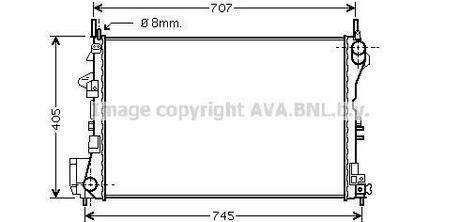 Радиатор системы охлаждения OPEL: SIGNUM 1.8 03 -, VECTRA C 1.61.6 16V1.81.8 16V 02 -, VECTRA C GTS 1.61.8 16V 02 -, VECTRA C универсал 1.6 16V1.8 03 -  SAAB: 9-3 AVA COOLING OL2338