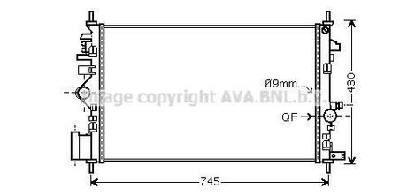 Радиатор системы охлаждения AVA COOLING OL2468