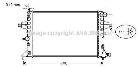 Радиатор системы охлаждения OPEL: ASTRA G (F07F08F35F48F67F69F70) 1.4i 16V1.6i 8V1.6i 16V1.6CNG1.8i 16V 98-05, ZAFIRA A (F75_) 1.6-2.2i16V 99-05 (АКПП, AC+) AVA COOLING OLA2254