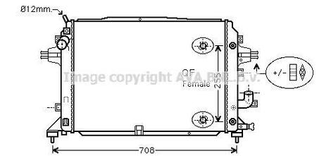 Радиатор QUALITY COOLING 1300275 OPEL ZAFIRA B 05- AVA COOLING OLA2460