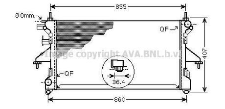 Радиатор системы охлаждения AVA COOLING PEA2304