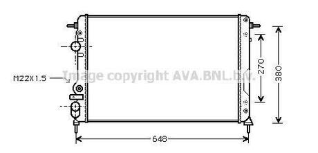 Радиатор QUALITY COOLING 7700429769 RENAULT MEGANE I 01- AVA COOLING RTA2266