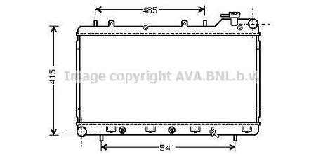 Радиатор системы охлаждения SUBARU: IMPREZA купе (GFC) 1.61.6 4WD 95 - 00, IMPREZA седан (GC) 1.6 i1.6 i 4WD1.8 i 4WD2.0 i 4WD 92 - 00, IMPREZA универсал (GF) 1.6 i 4W AVA COOLING SU2016