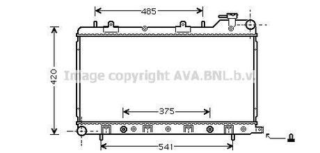 Радиатор системы охлаждения SUBARU: FORESTER (SF) 2.0 97 - 02, IMPREZA седан (GC) 1.6 i1.6 i 4WD2.0 i 4WD 92 - 00, IMPREZA универсал (GF) 1.6 i1.6 i 4WD2.0 16V AWD 92 AVA COOLING SU2046