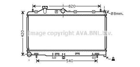 Радиатор системы охлаждения SUBARU: IMPREZA НАКЛОННАЯ ЗАДНЯЯ ЧАСТЬ (GR, GH, G3) 2.0 I ПРИВОД НА ВСЕ КОЛЕСА2.5 STI CS4002.5 ПРИВОД НА ВСЕ КОЛЕСА 08-, IMPREZA СЕДАН (GR) 2.5 WRX AVA COOLING SUA2072