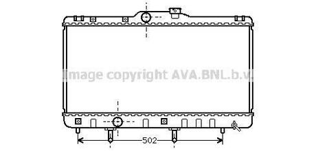 Радиатор системы охлаждения TOYOTA: COROLLA (_E10_) 1.3 XLI (EE101_)1.3 XLI 16V (EE101) 92 - 97, COROLLA (_E11_) 1.4 (EE111_)1.6 (AE111_)1.6 Aut. (AE111_) 97 - 02, CORO AVA COOLING TO2148