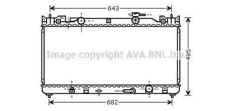 Радиатор QUALITY COOLING 1640028280 TOYOTA CAMRY 01- AVA COOLING TO2282