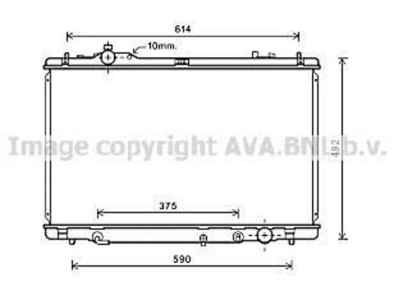 Радиатор системы охлаждения LEXUS: LS (UVF4, USF4) 460 AWD600H 06- AVA COOLING TO2615