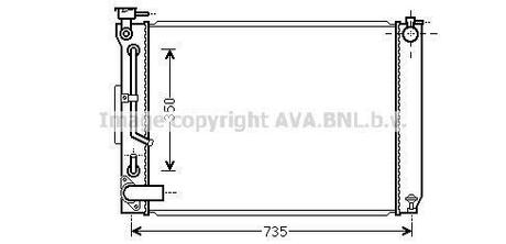 Радиатор системы охлаждения LEXUS: RX (MHU3, GSU3, MCU3) 300 03-08 AVA COOLING TO2648