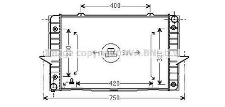 Радиатор системы охлаждения VOLVO: V70 I универсал (P80_) 2.3 T AWD 96 - 00 AVA COOLING VO2093